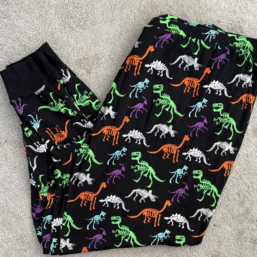 Colorful Dinosaur Print Women's Pajama Pants
